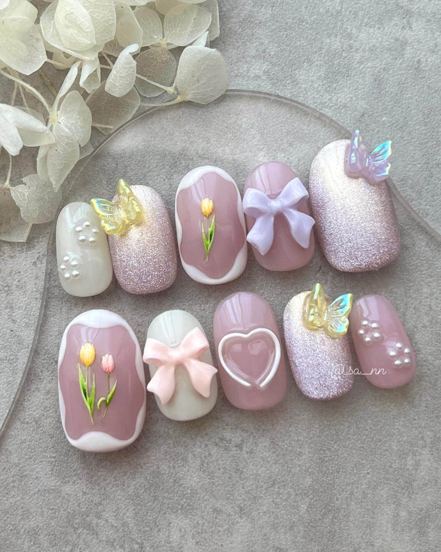 ガーリーネイル_花2